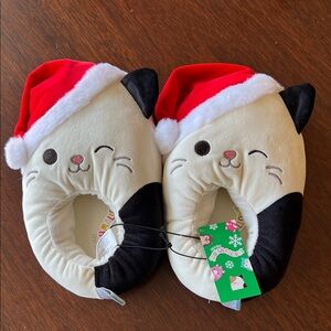 Squishmallows Christmas Cat Slippers